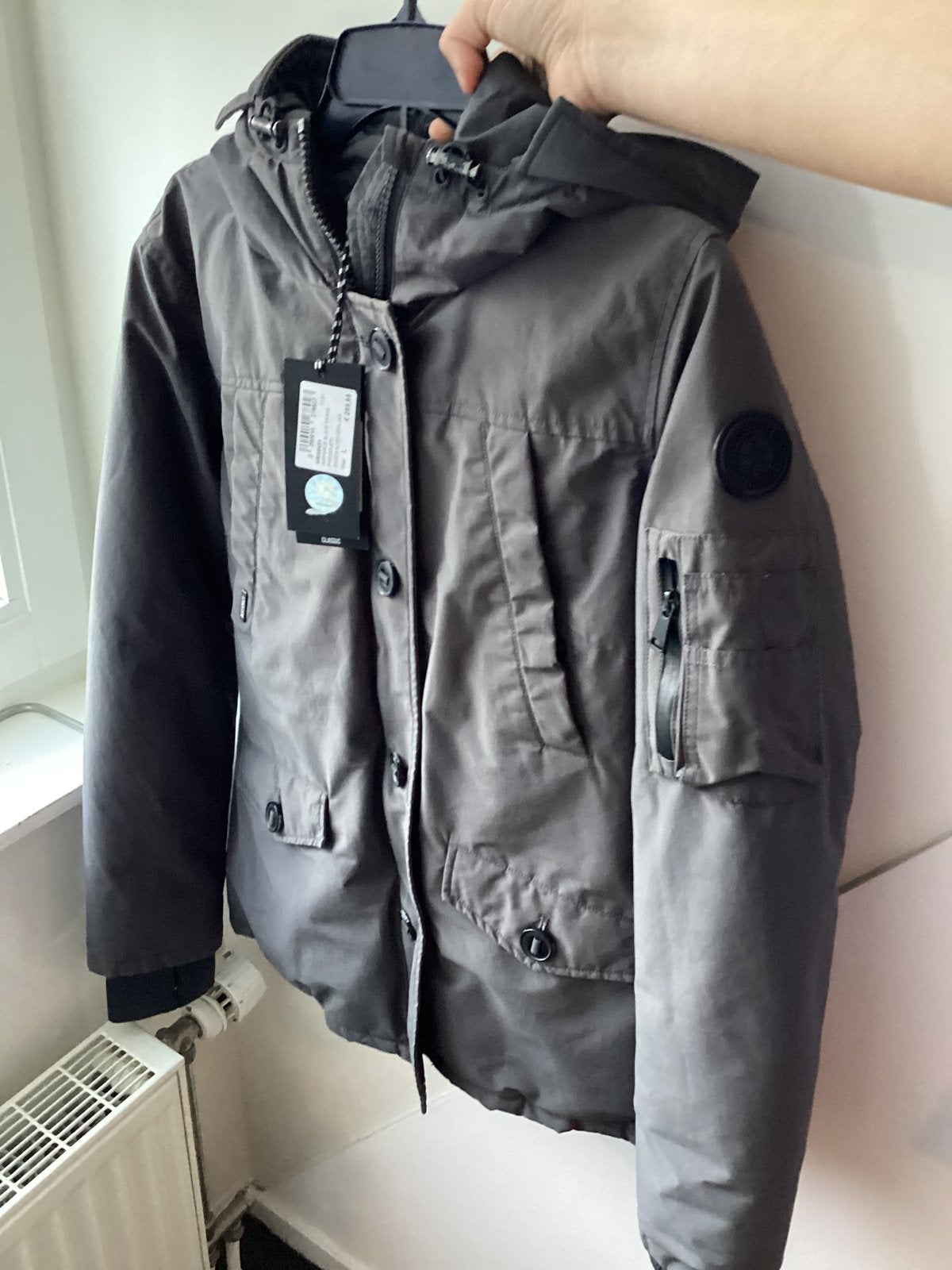 Airforce Blake parka jas maat L, Kleding | Dames, Jassen | Winter, Ophalen of Verzenden, Zo goed als nieuw, Maat 42/44 (L), Grijs