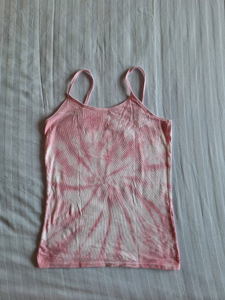 Leuk hemdje van tie dye in de kleur wit/roze en maat 158/164, Ophalen of Verzenden, Gebruikt, Meisje, Shirt of Longsleeve