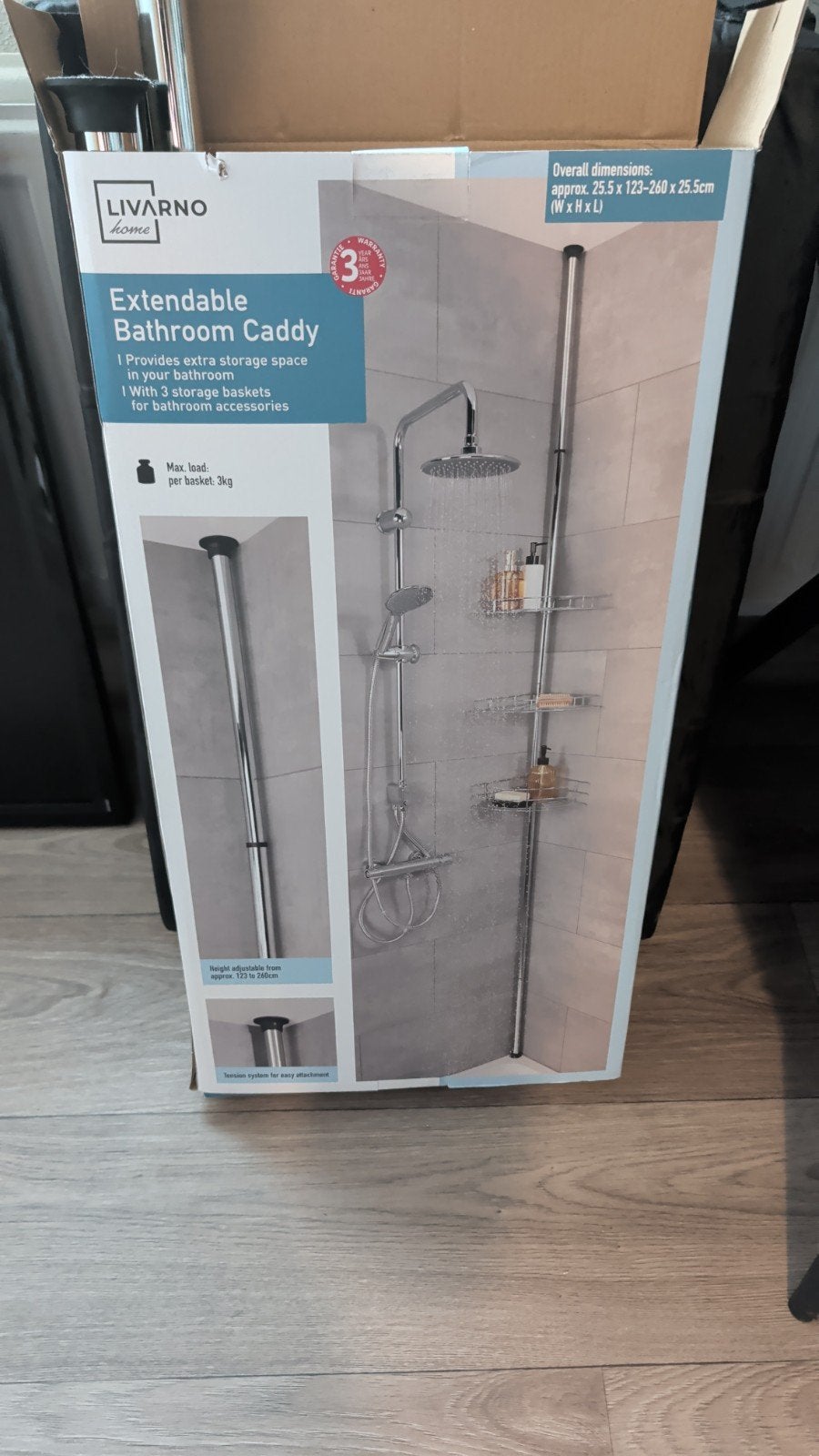 Uitschuifbare Badkamer Caddy - Livarno Home, Ophalen, Badkamerrek, Overige merken, Nieuw