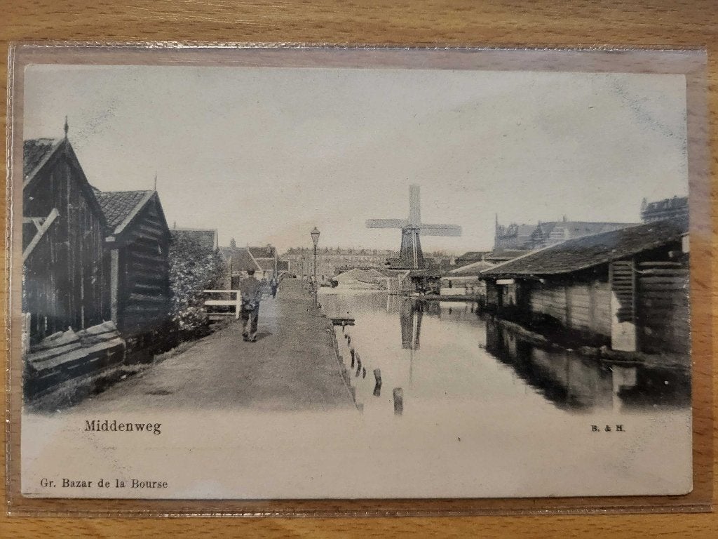 ansicht Amsterdam Middenweg MOLEN, Ophalen, Voor 1920, Noord-Holland