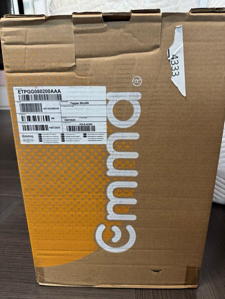 Emma AirGrid Topper 80x200 (Original box), Ophalen, Eenpersoons, Nieuw, 80 cm
