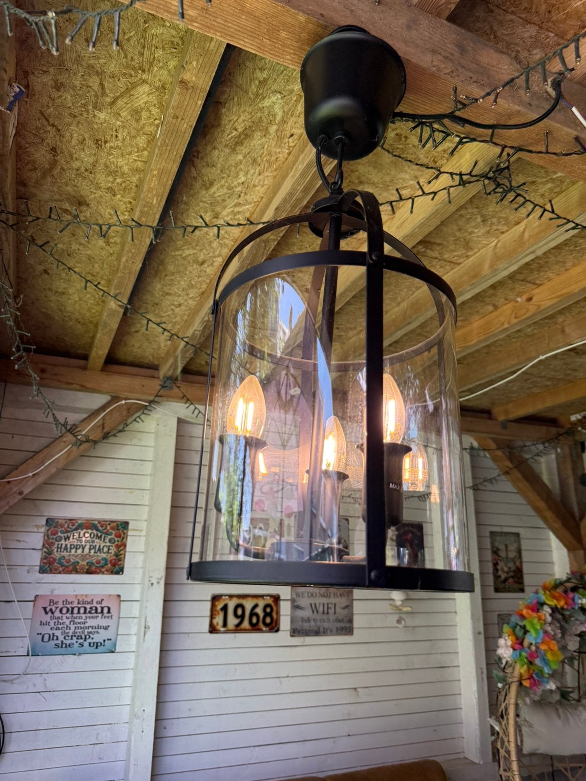 IKEA Galjon industriële hanglamp met boekje, Huis en Inrichting, Lampen | Hanglampen, Ophalen, Gebruikt, E14 (klein), Metaal