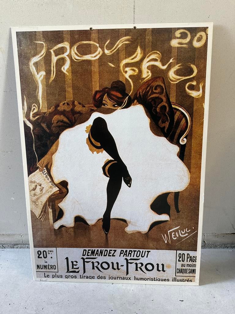 Vintage franse poster cancan-danseres: Le Frou-Frou, Ophalen, Zo goed als nieuw
