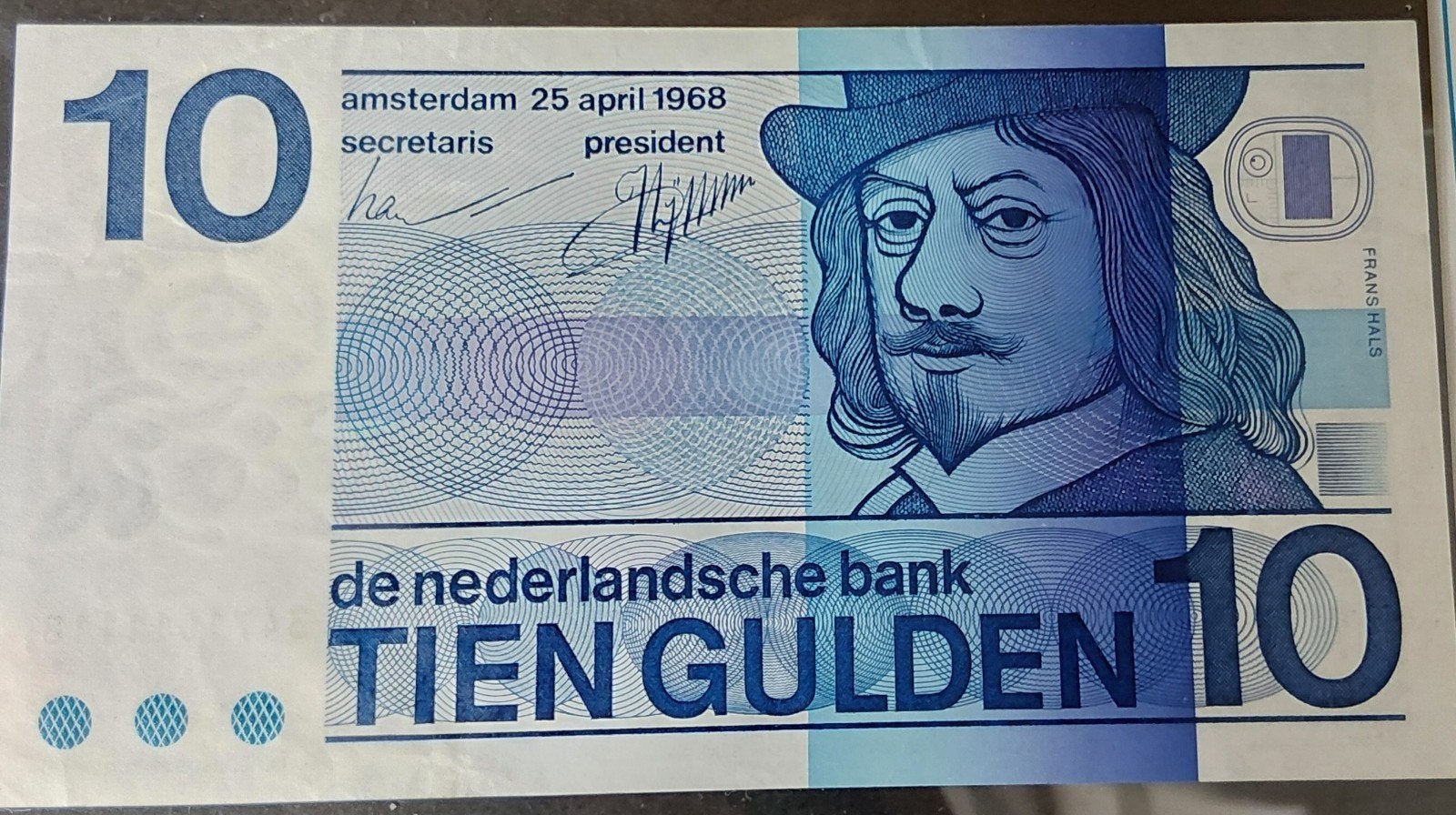 Bankbiljet 10 gulden 1968, Postzegels en Munten, Ophalen of Verzenden, 10 gulden, Los biljet