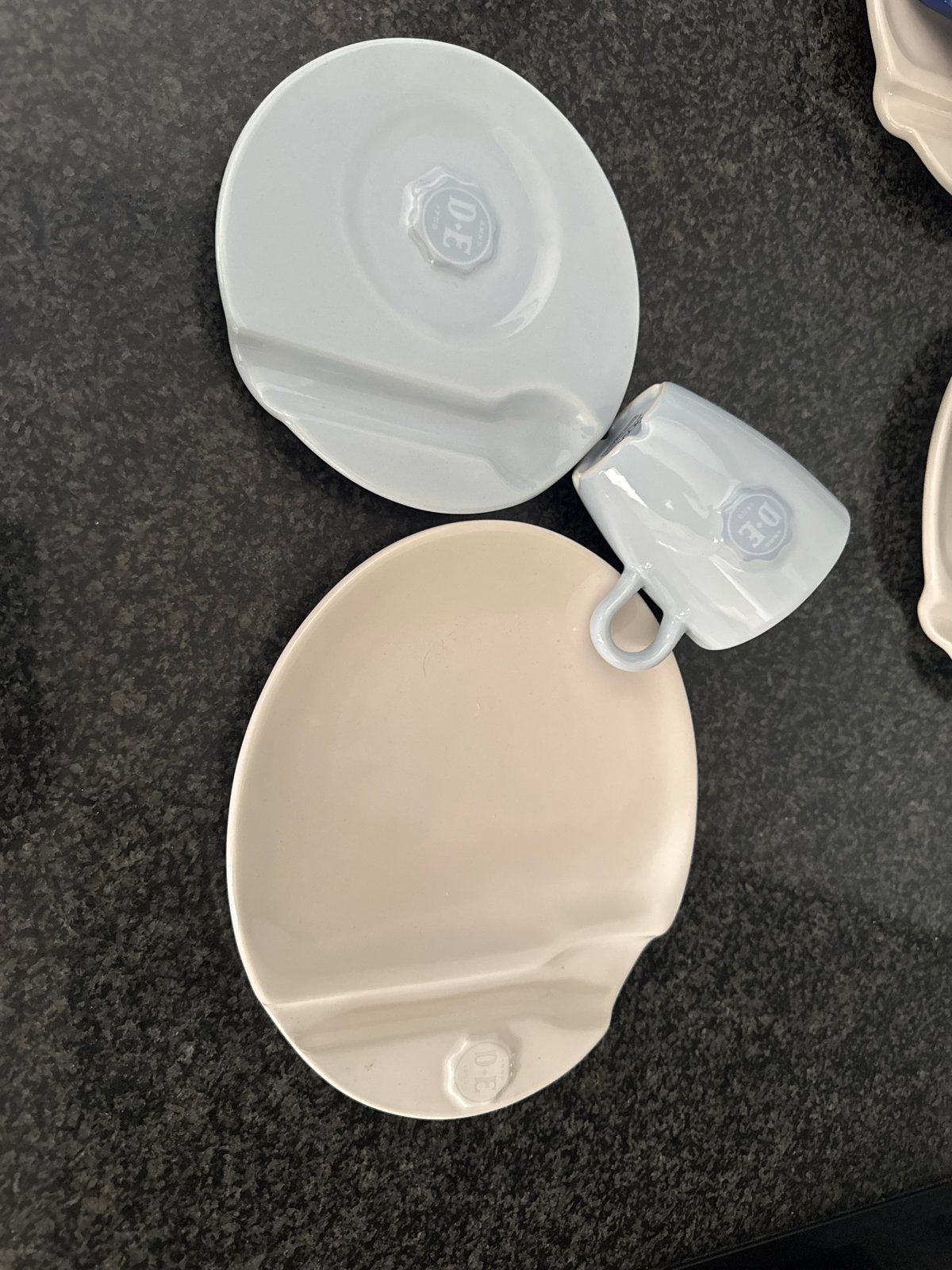 4x Douwe Egberts Kop en Schotel en vlabordjes, Ophalen