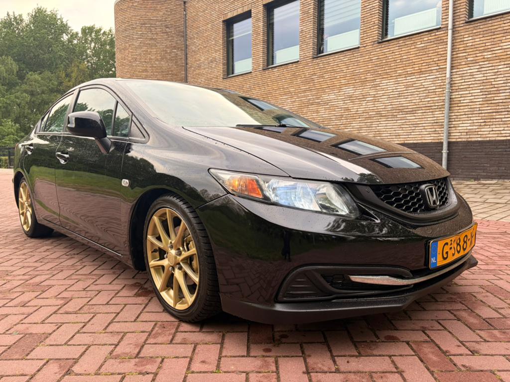 Honda Civic 2014 Zwart Automaat 1.8 LX USA, Auto's, Honda, Euro 5, Stof, Zwart, 1799 cc