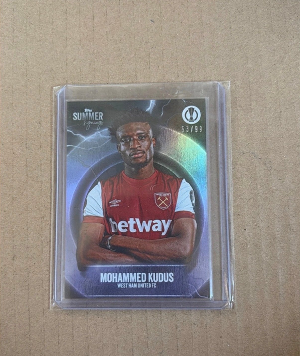 Mohammed Kudus /99, Verzamelen, Ophalen of Verzenden, Zo goed als nieuw, Buitenlandse clubs, Spelerskaart