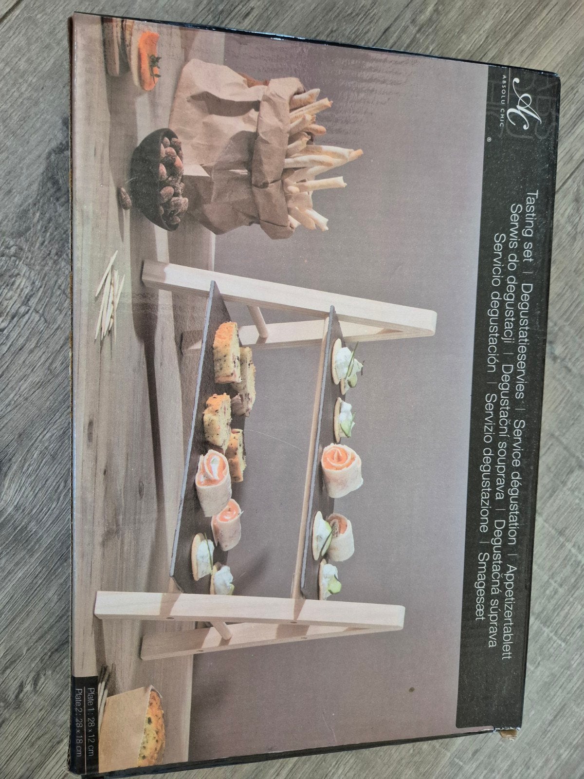 Absolu Chic Degustatieservies / Smagesæt, Huis en Inrichting, Overige typen, Hout, Nieuw, Ophalen of Verzenden