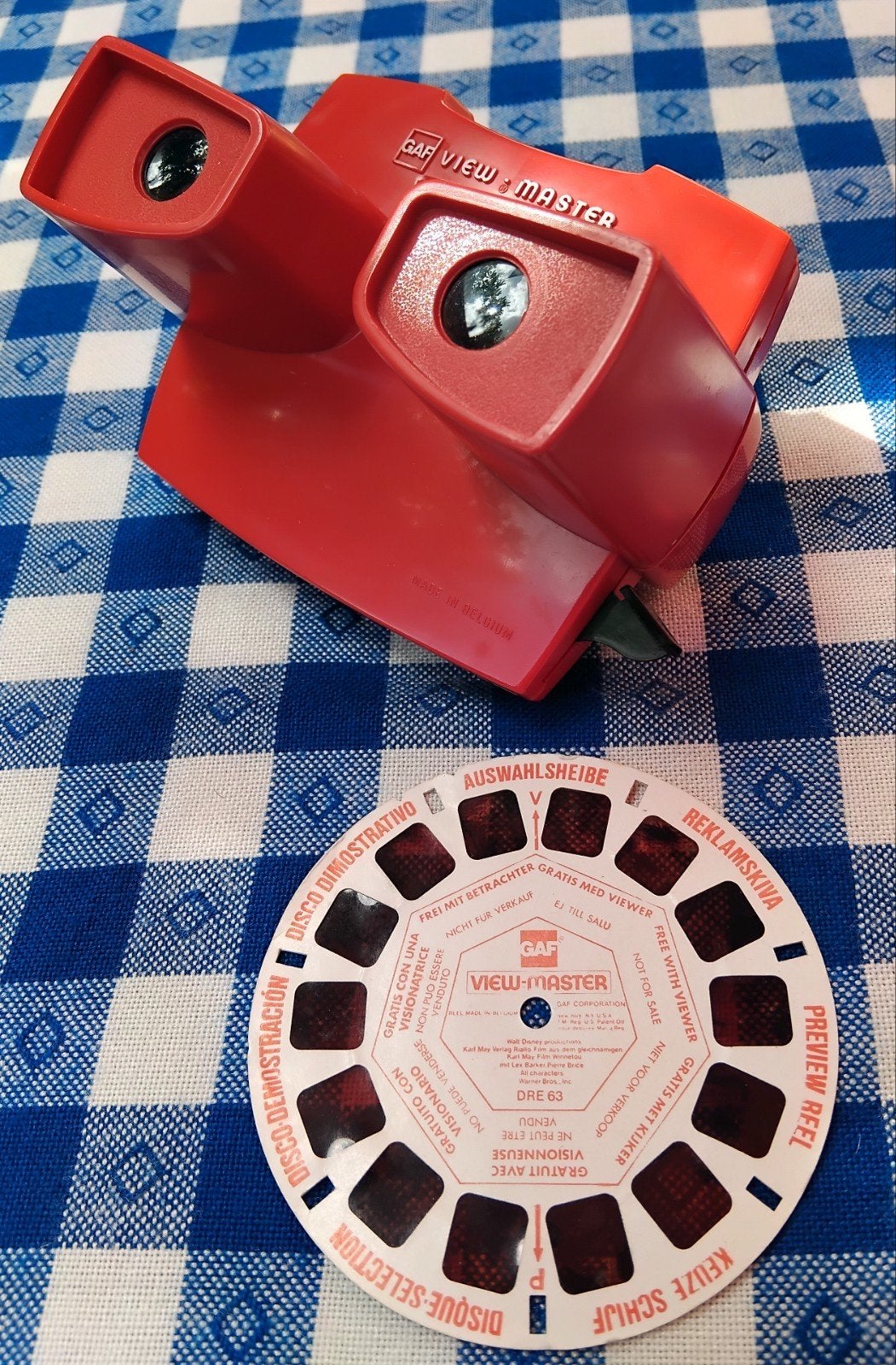 Vintage GAF View-Master + demonstratieschijf DRE 63 - 1977 -, Ophalen of Verzenden, Gebruikt