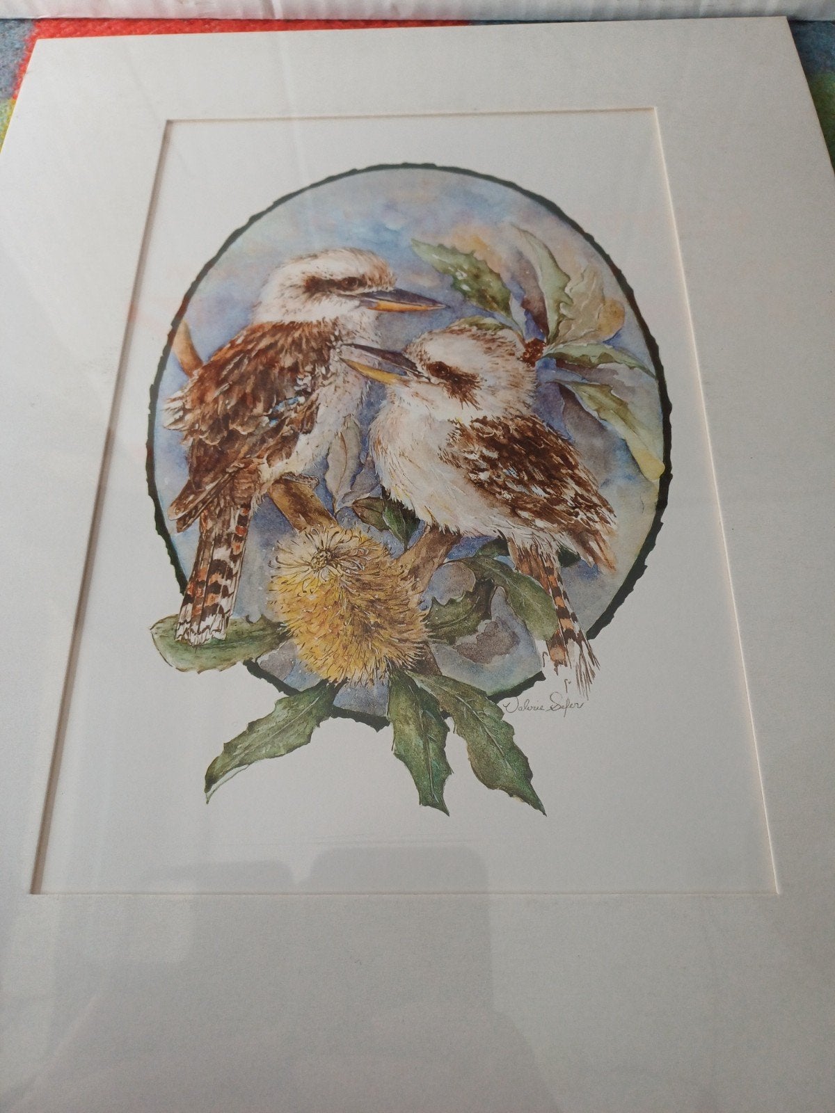 G6 Kookaburra aquarel print van Valorie Sefer, Ophalen of Verzenden, Print, Aquarel