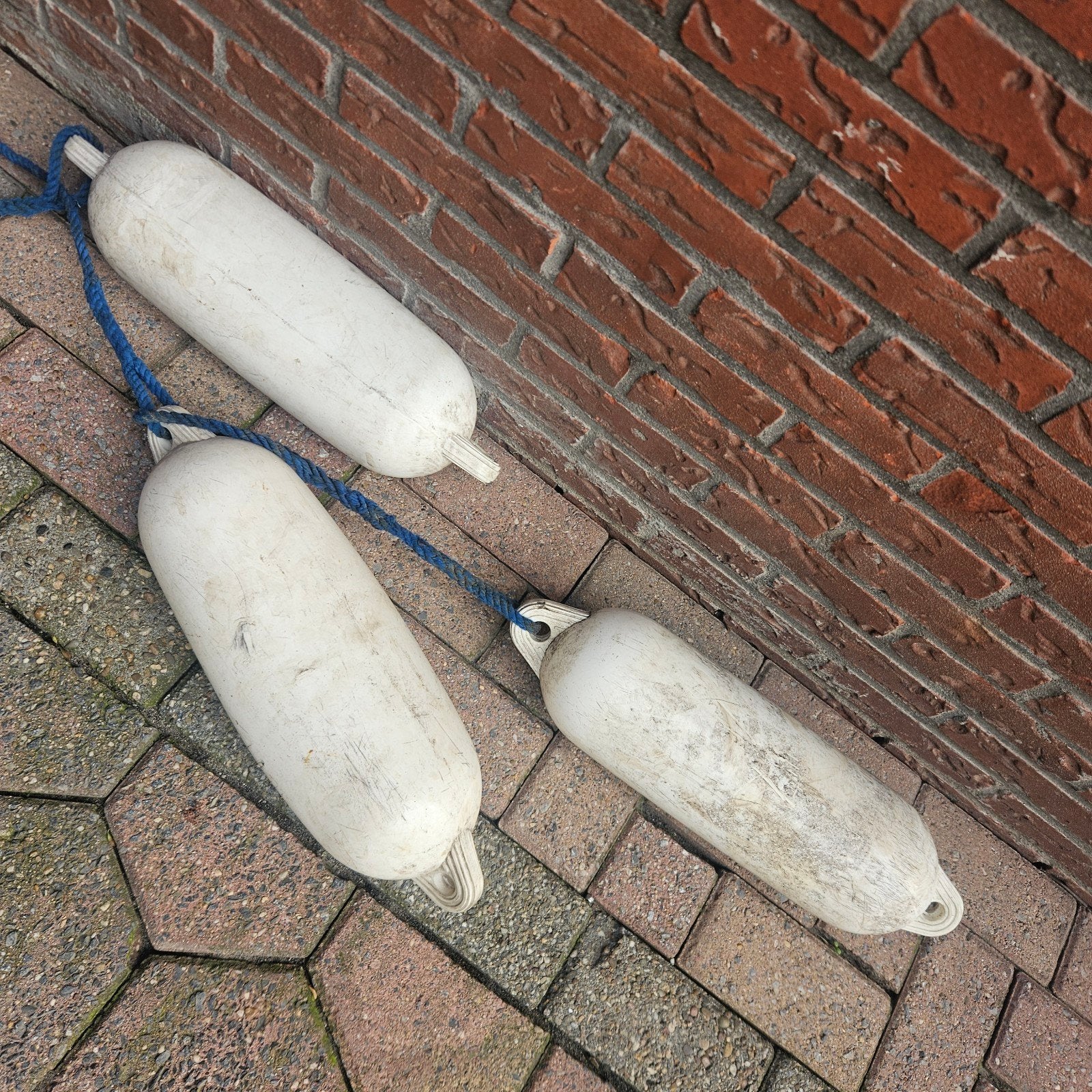 Gratis 3 fenders / stootwillen 35cm  voor boot of decorati, Ophalen, Gebruikt, Overige typen