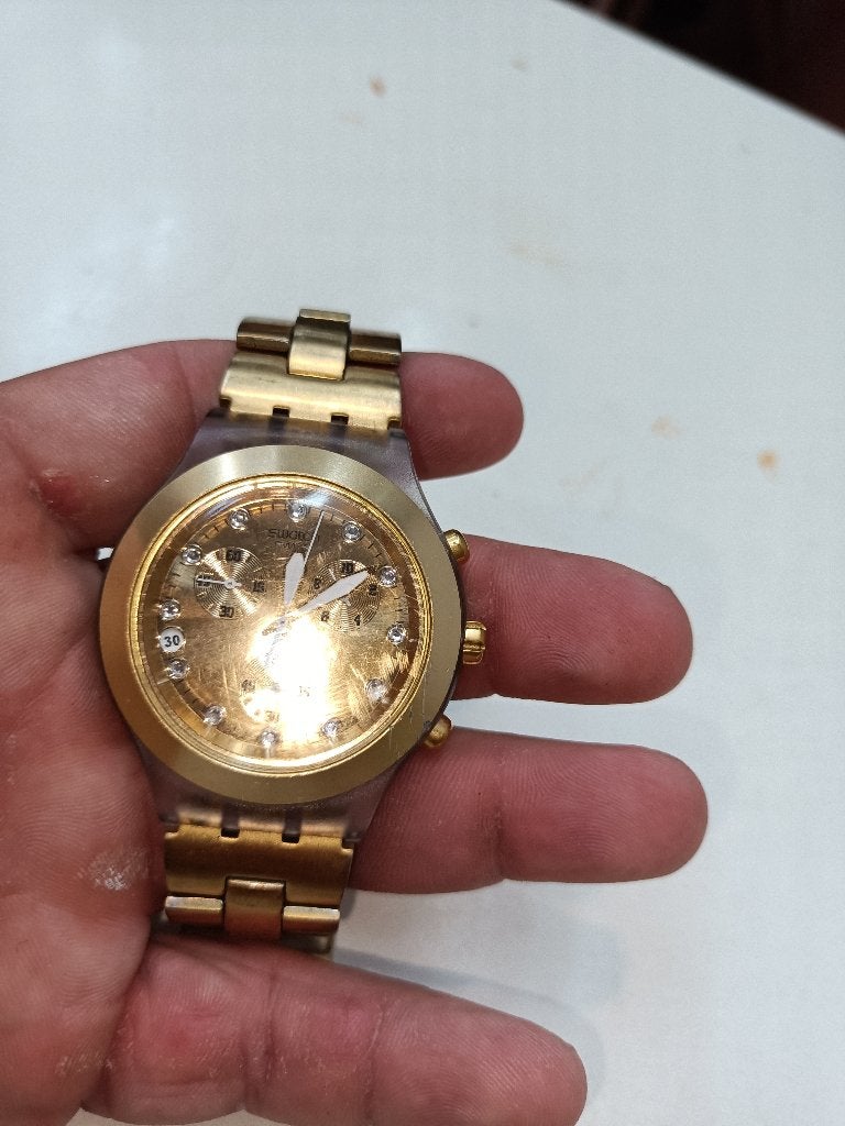 Heren horloge Swatch swiss, Sieraden, Tassen en Uiterlijk, Horloges | Heren, Polshorloge, Swatch, Ophalen of Verzenden, Zo goed als nieuw