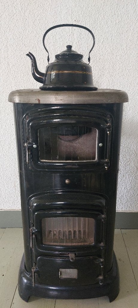 Antieke kolenkachel, Ophalen, Gebruikt, Overige brandstoffen, Vrijstaand