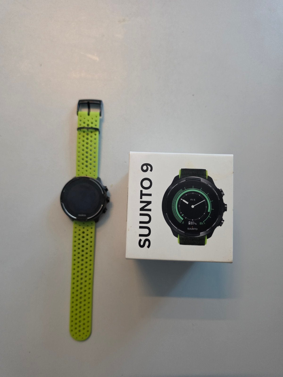 Suunto 9 Baro Sportwatch - GPS, Hartslag, Waterdicht, Gebruikt, Geel, Ophalen of Verzenden, Suunto