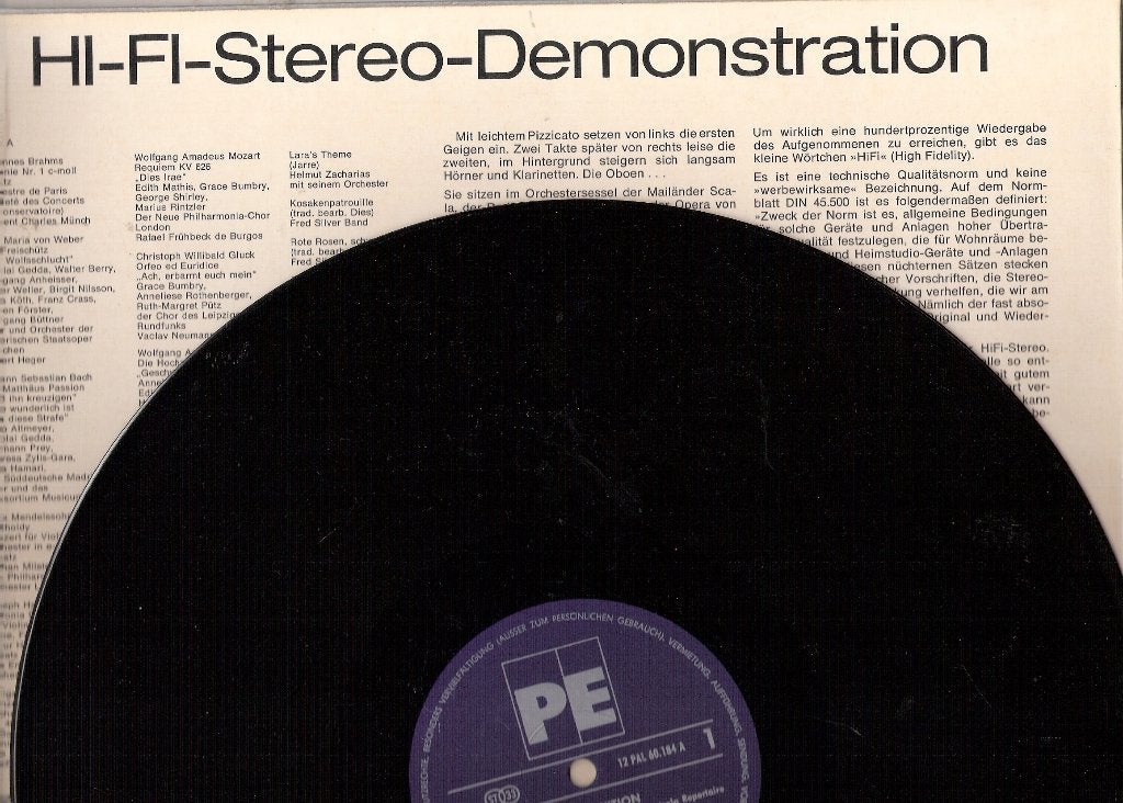 HIFI Demonstratie vinyl LP _Die PE Perfektion HIFI Stereo, Audio, Tv en Foto, Platenspelers, Ophalen, Gebruikt, Overige merken