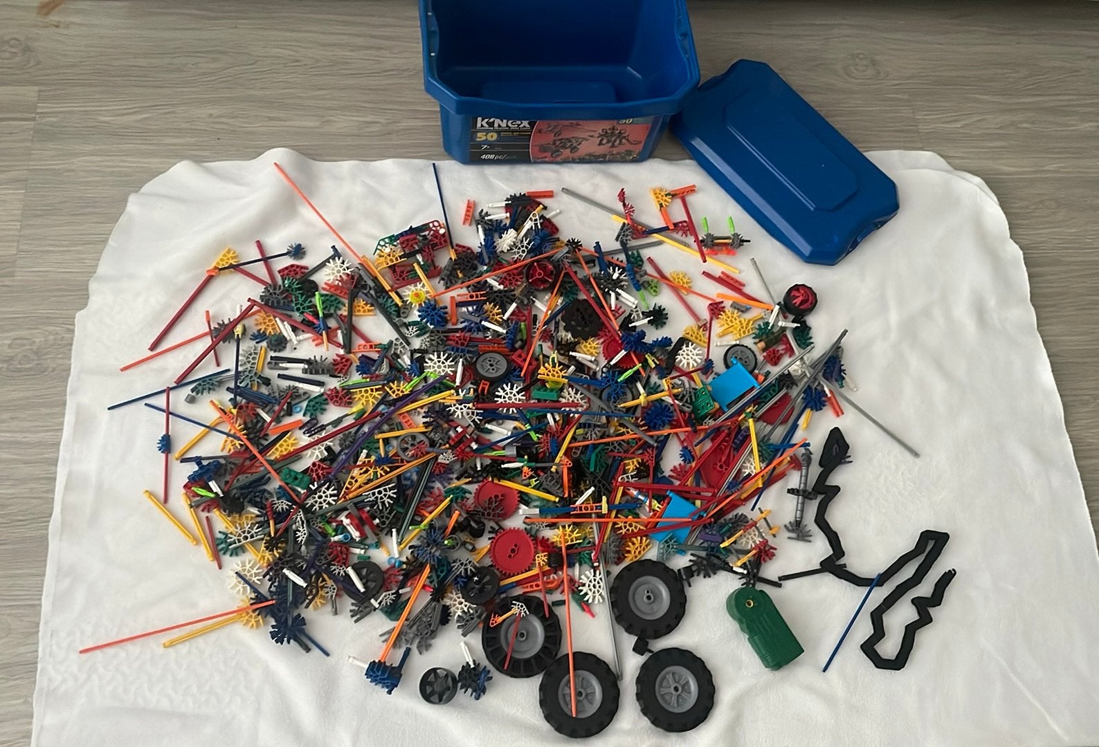 Volle Bak knex met aandrijf motor, Kinderen en Baby's, Ophalen, Zo goed als nieuw, K'nex