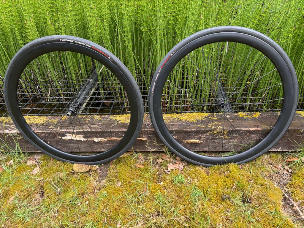 Carbotim Carbon XDR 40mm hoge wielset met Vittoria Rubino, Wiel, Ophalen of Verzenden, Zo goed als nieuw, Racefiets