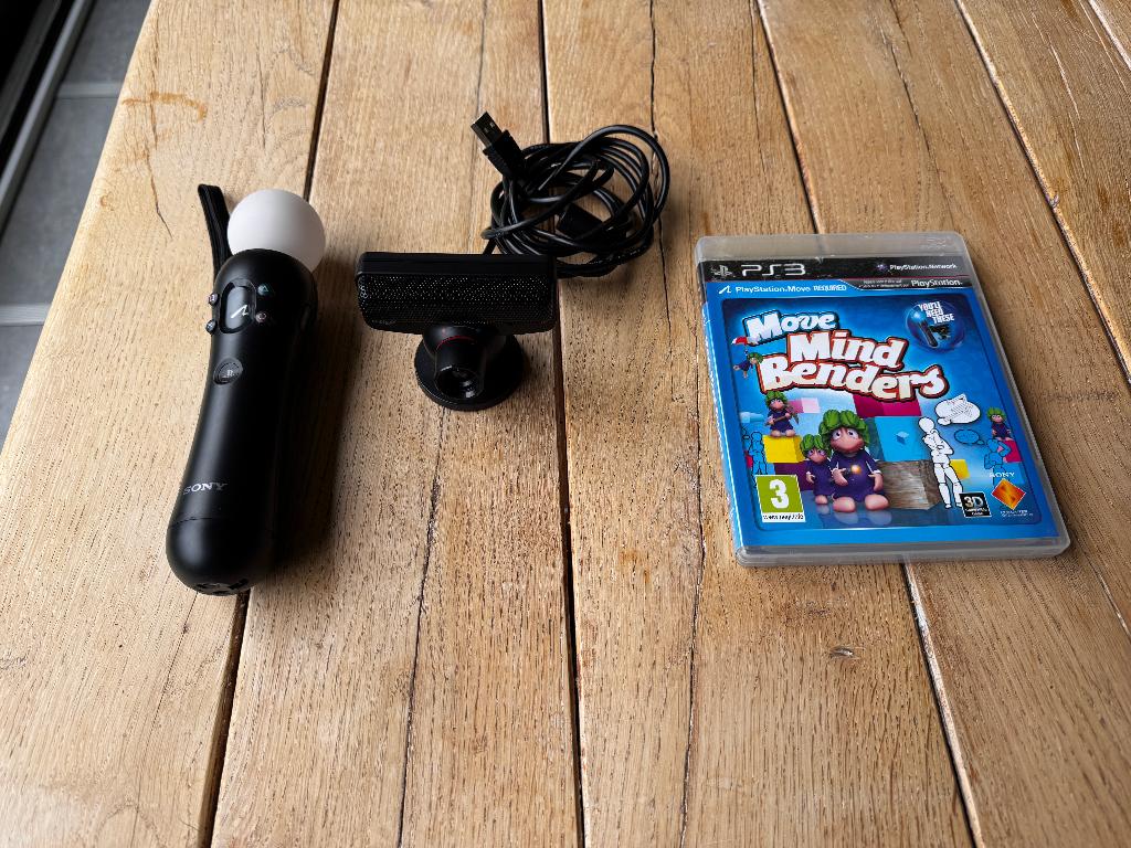 Playstation Eye camera & Move controller + Move Mind Benders, Spelcomputers en Games, Spelcomputers | Sony PlayStation Consoles | Accessoires