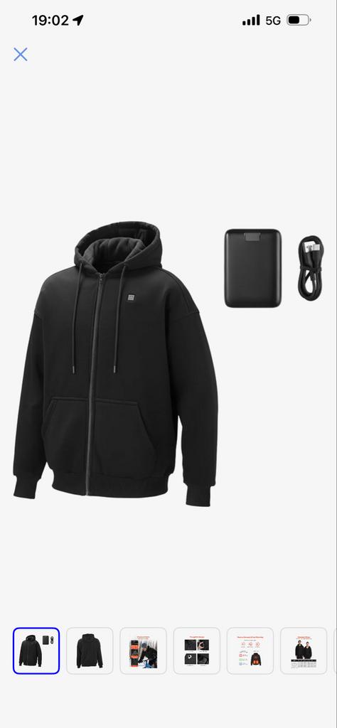 Gloednieuw Verwarmd Vest met Capuchon - Zwart, Ophalen of Verzenden, Nieuw, Overige maten, Zwart