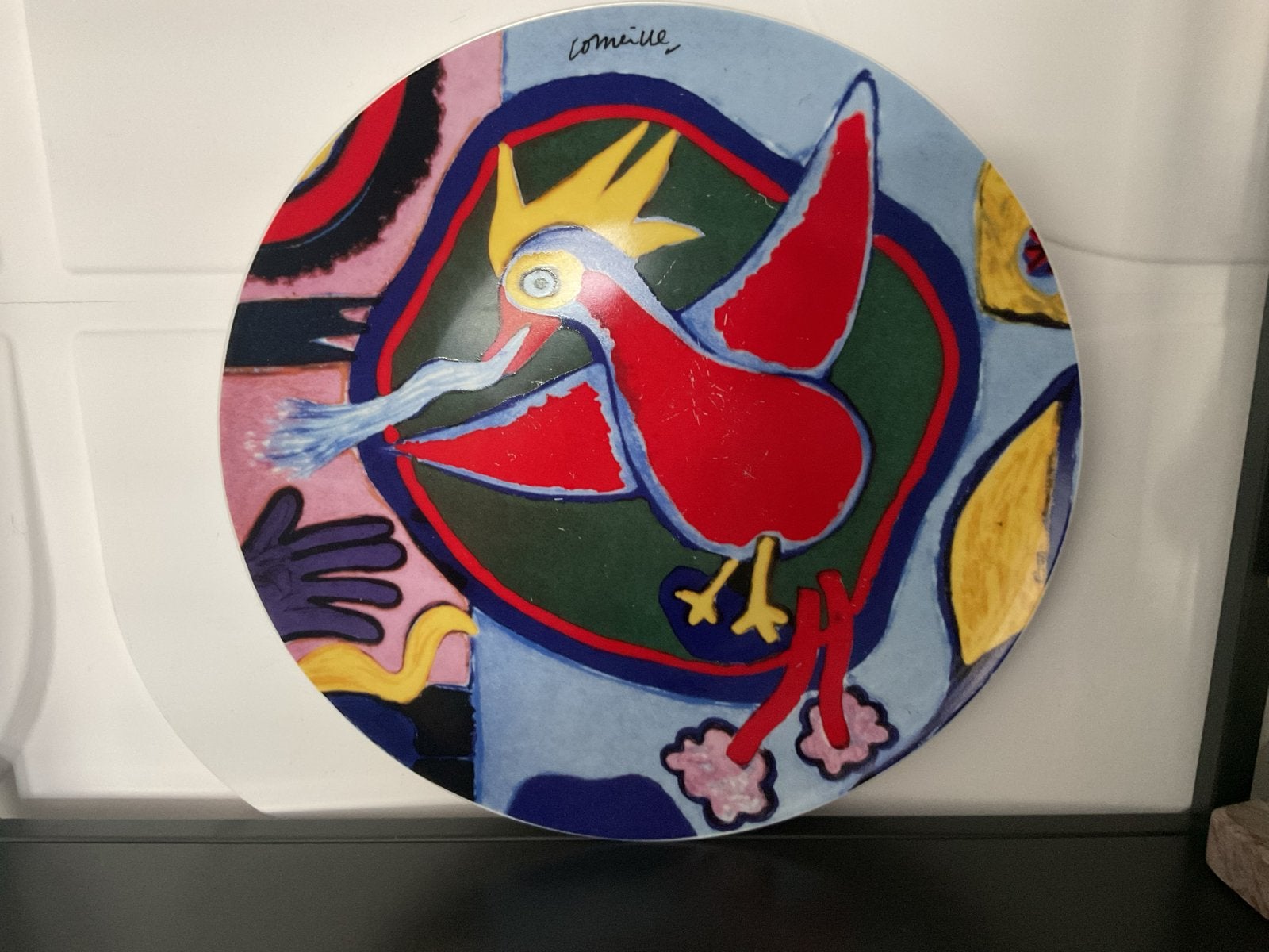 Corneille wandbord 'Vogel' - Kleurrijk kunstwerk, Verzenden