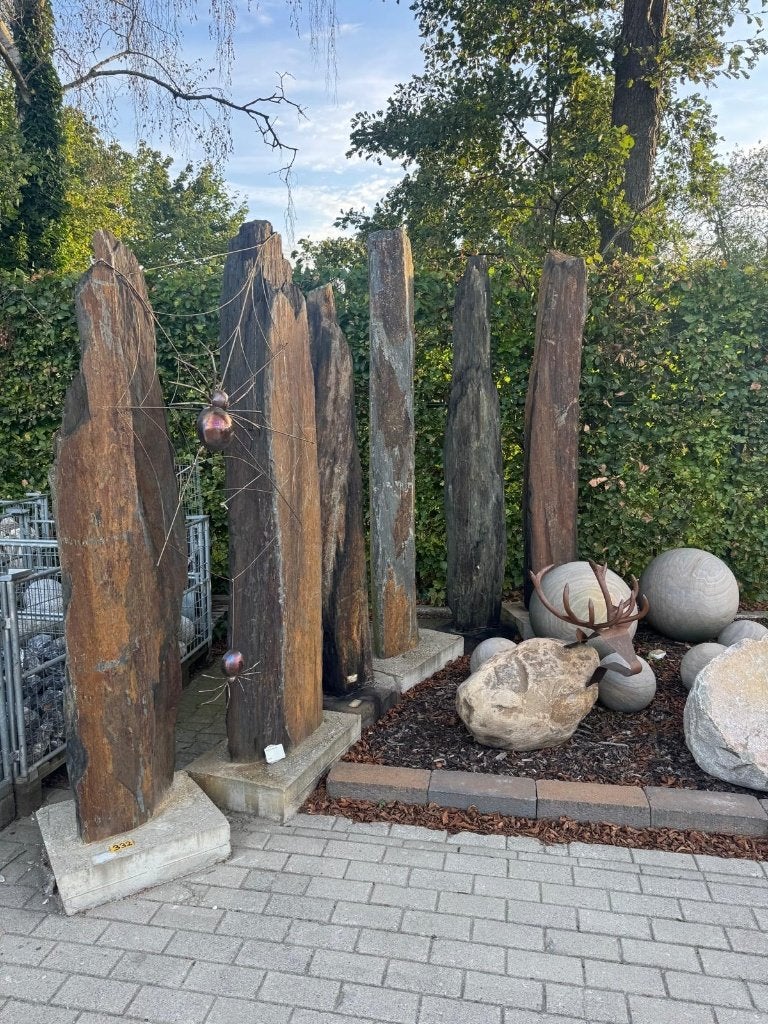 Peacocks - Natuursteen zuilen - Pilaren, Ophalen, Nieuw