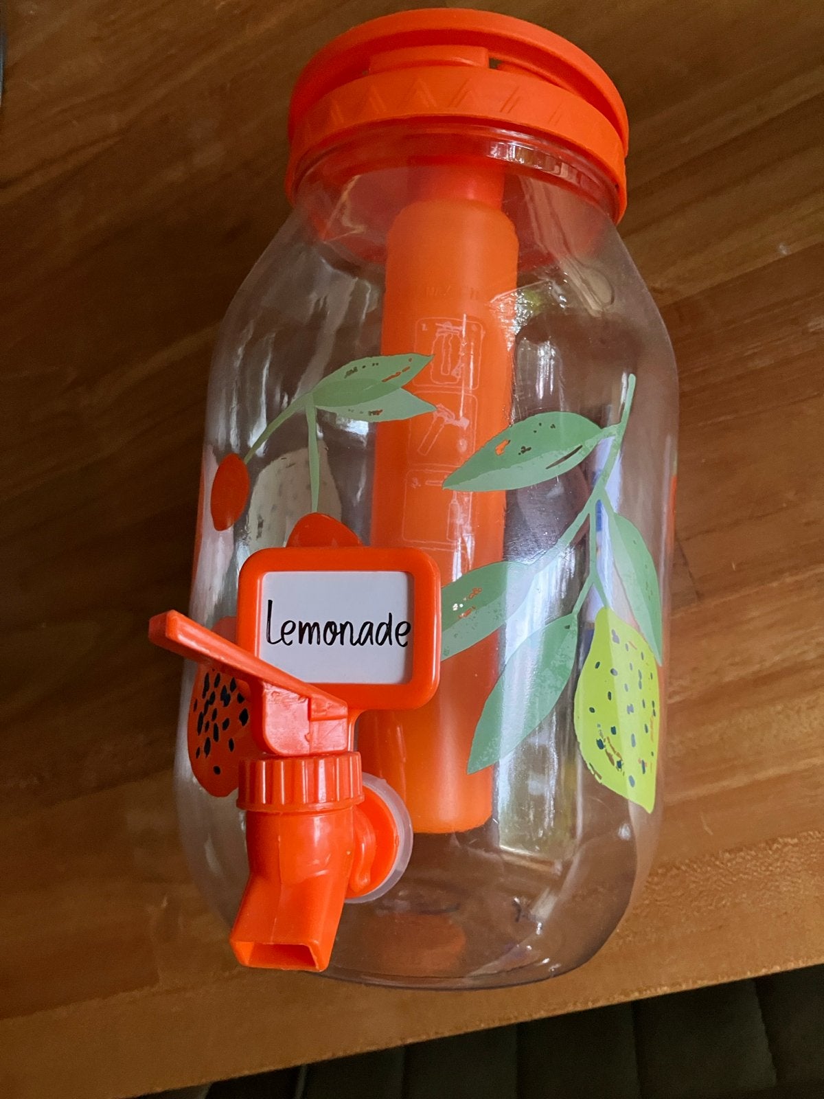 Grote limonadetap met fruitprint en ijshouder, Ophalen, Overige typen, Kunststof, Nieuw