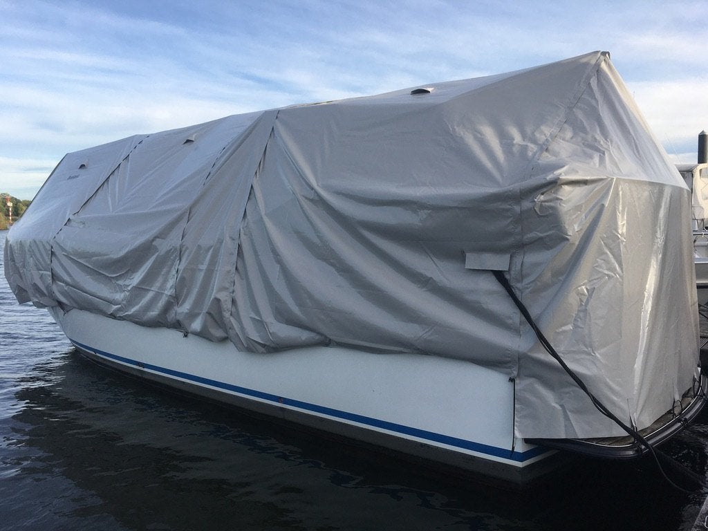 Winterzeil kajuitboot 12 m, Watersport en Boten, Ophalen, Gebruikt, Overige typen, Motorboot