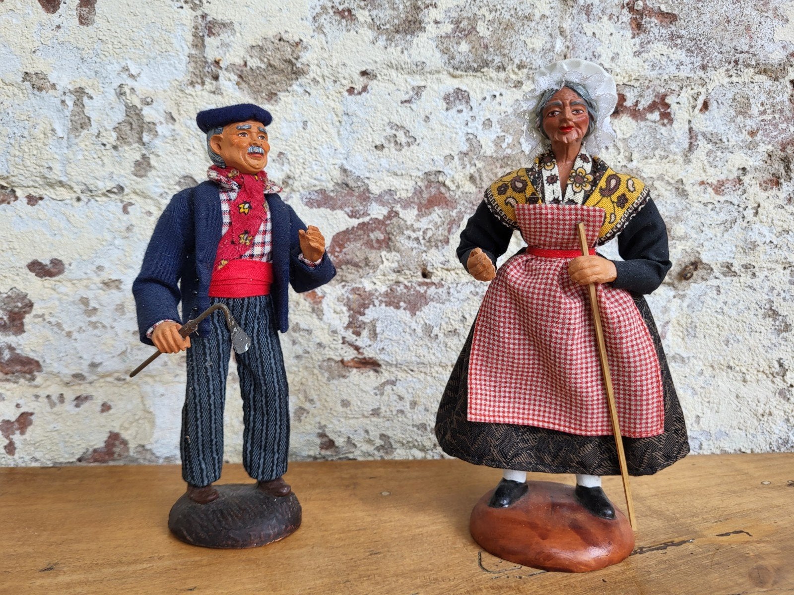 set franse brocante poppen  / beeldjes/ allegonda, Antiek en Kunst, Ophalen of Verzenden