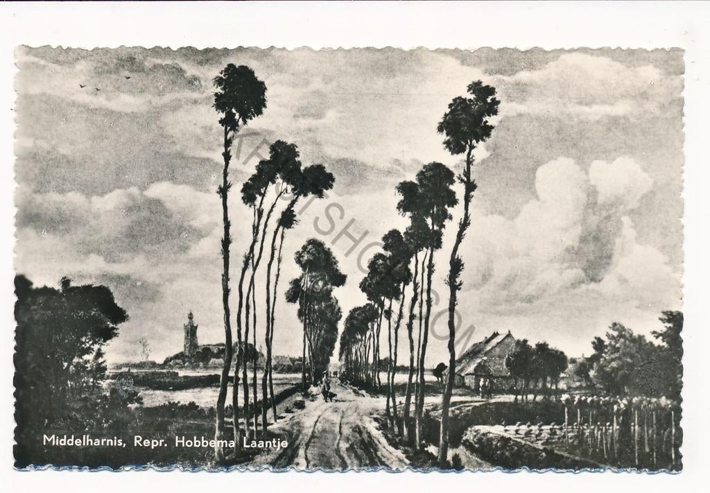 Middelharnis - Repr. Hobbema Laantje [KRST003-5129, Verzenden, 1940 tot 1960, Ongelopen, Zuid-Holland