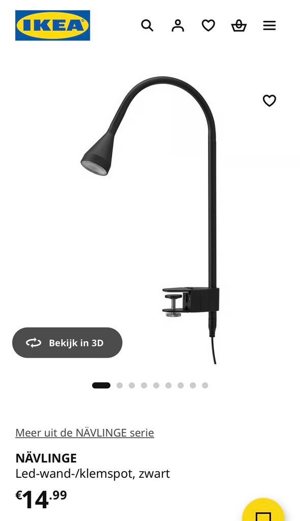 Ikea klemspot 4 stuks, Huis en Inrichting, Lampen | Spots, Ophalen, Gebruikt, Metaal of Aluminium