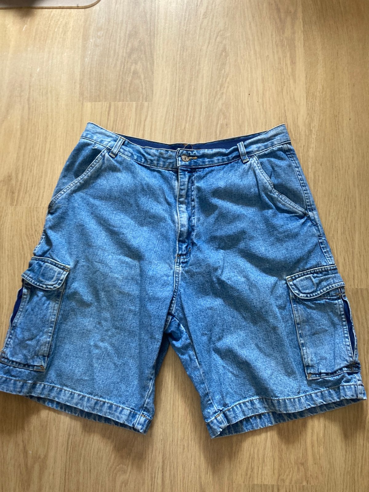 Y2K 2000s Wrangler Rugged Wear Cargo Shorts - Blue - W34, Kleding | Heren, Spijkerbroeken en Jeans, Blauw, Wrangler, Ophalen of Verzenden