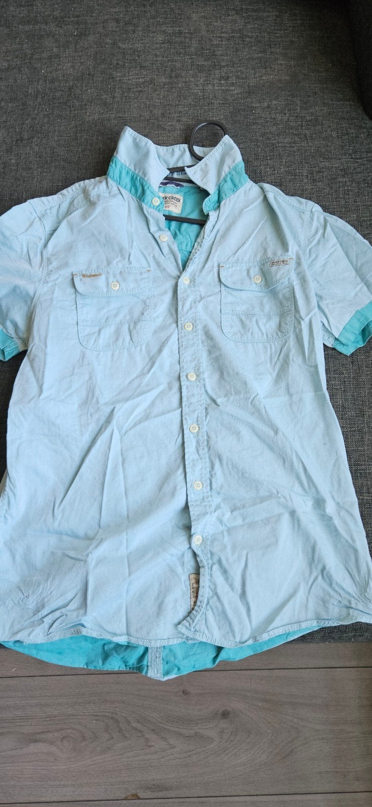 Merk: SILVERCREEK. Maat: M., Blauw, Zo goed als nieuw, Silver Creek, Halswijdte 39/40 (M)