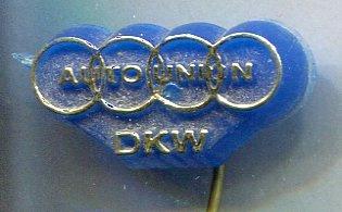 Auto Union DKW blauw plastic auto speldje ( A_235 ), Verzenden, Zo goed als nieuw, Transport, Speldje of Pin
