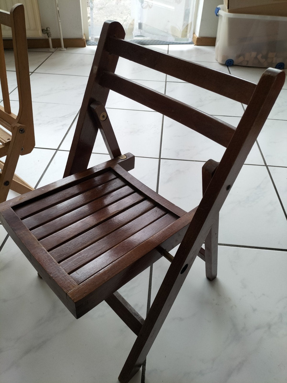 Houten kinder klapstoel Aldo Jacober, Ophalen, Gebruikt, Bruin, Eén