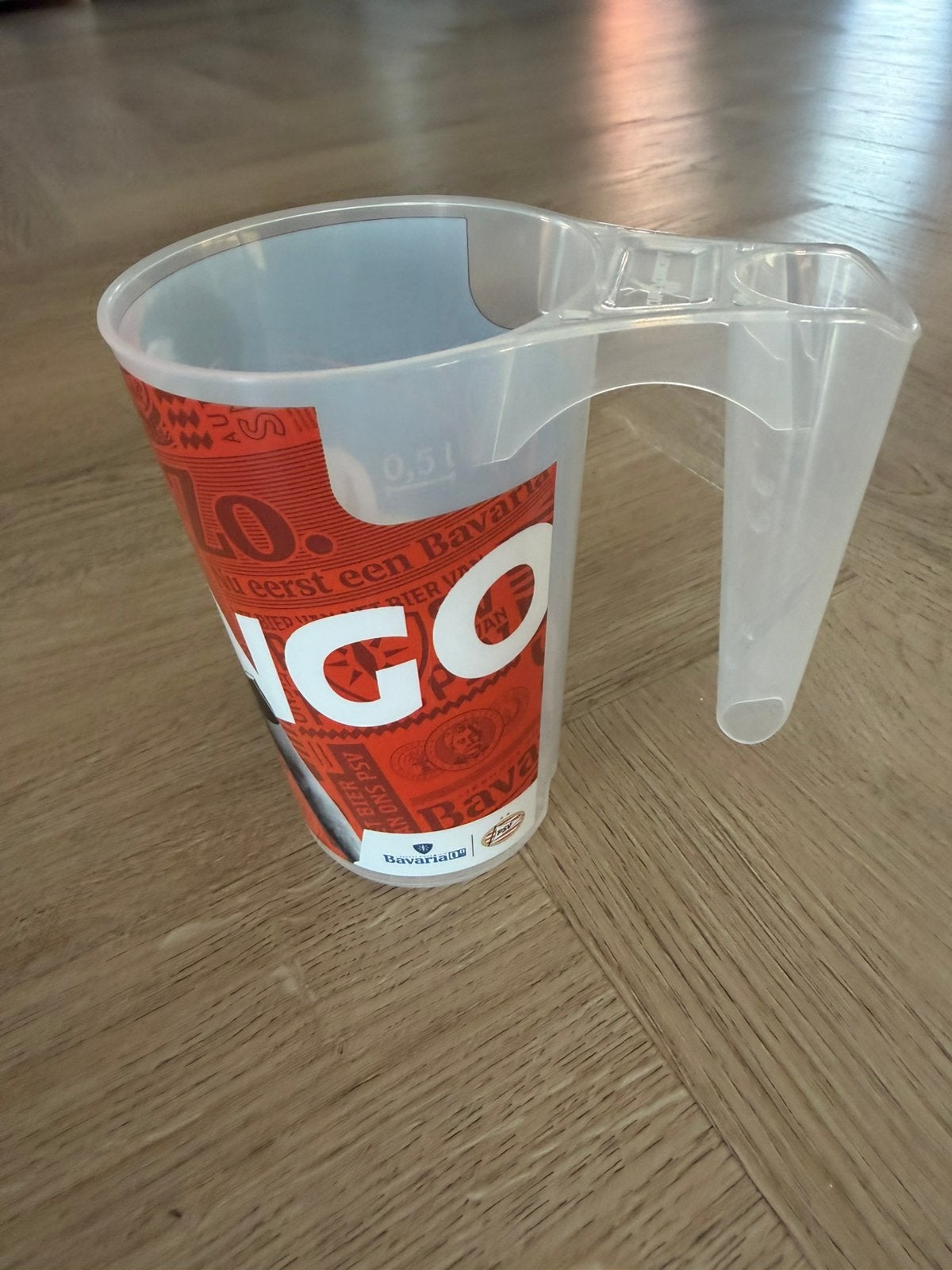 Psv beker flamingo, Ophalen of Verzenden, Zo goed als nieuw, Frisdrankglas