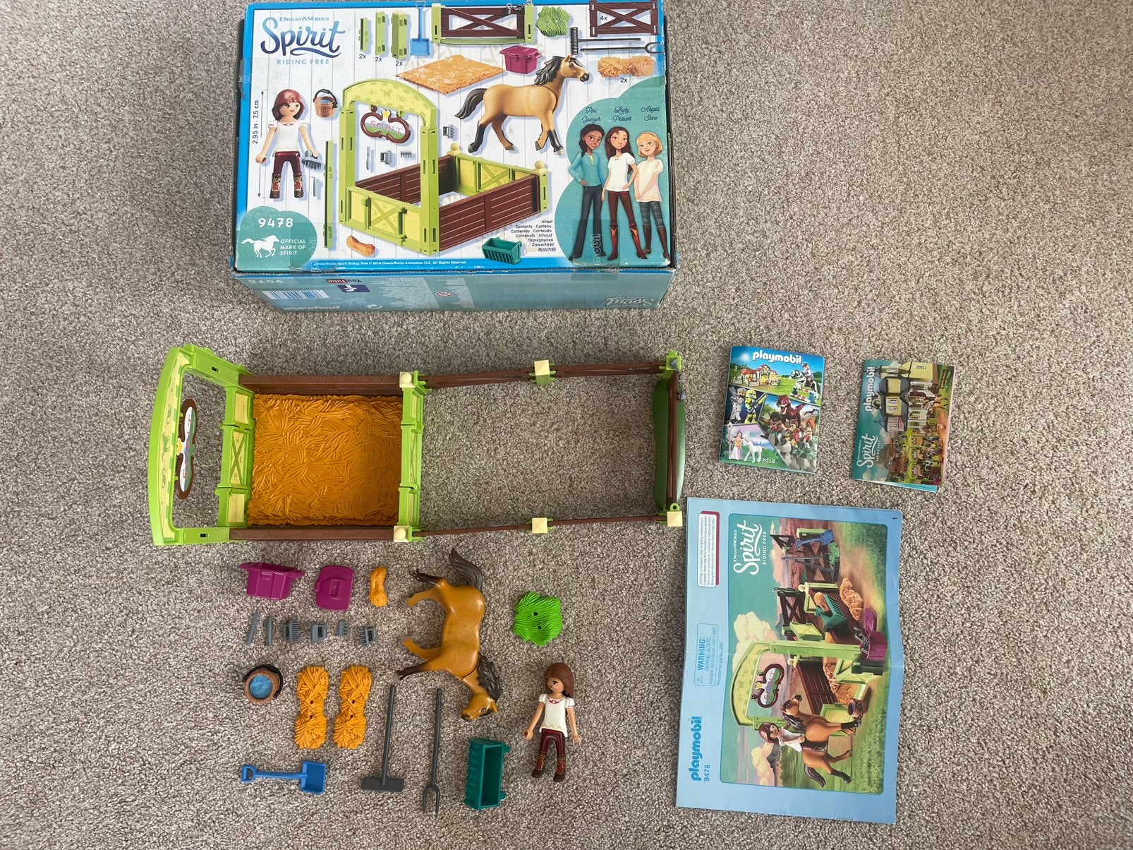Playmobil Spirit paardenstal Lucy& Spirit  (9478) compleet, Ophalen of Verzenden, Zo goed als nieuw