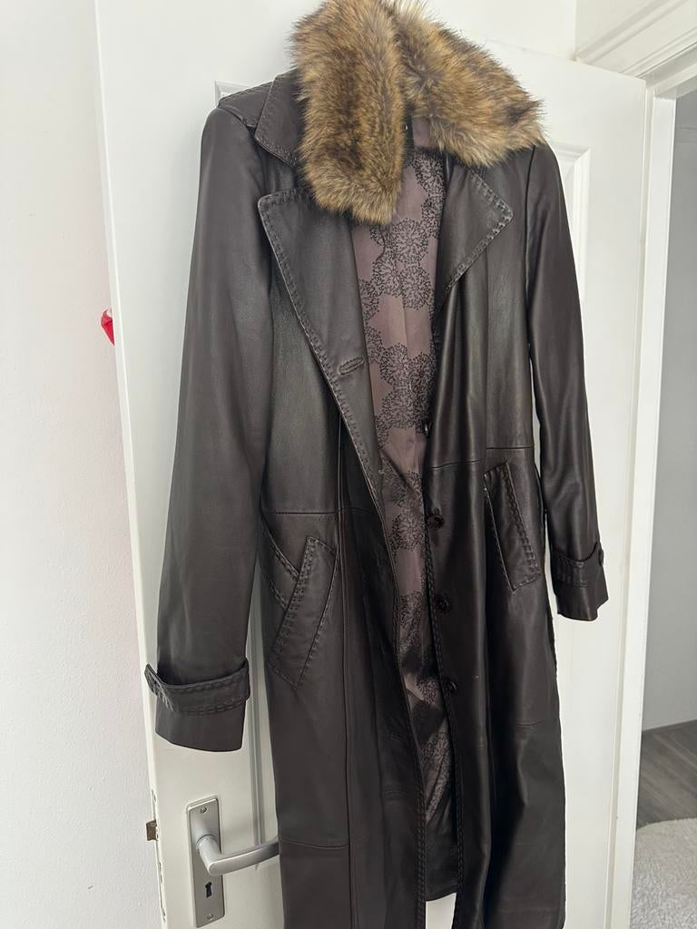 Leren jas, Kleding | Dames, Jassen | Winter, Ophalen of Verzenden, Nieuw, Bruin