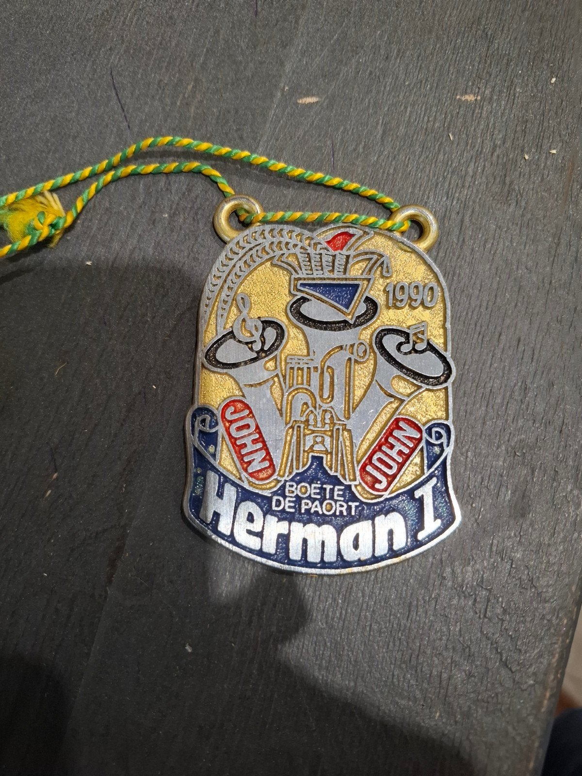 Carnavalsmedaille 1990 Boete de Paort John Herman I, Verzamelen, Ophalen of Verzenden, Gebruikt