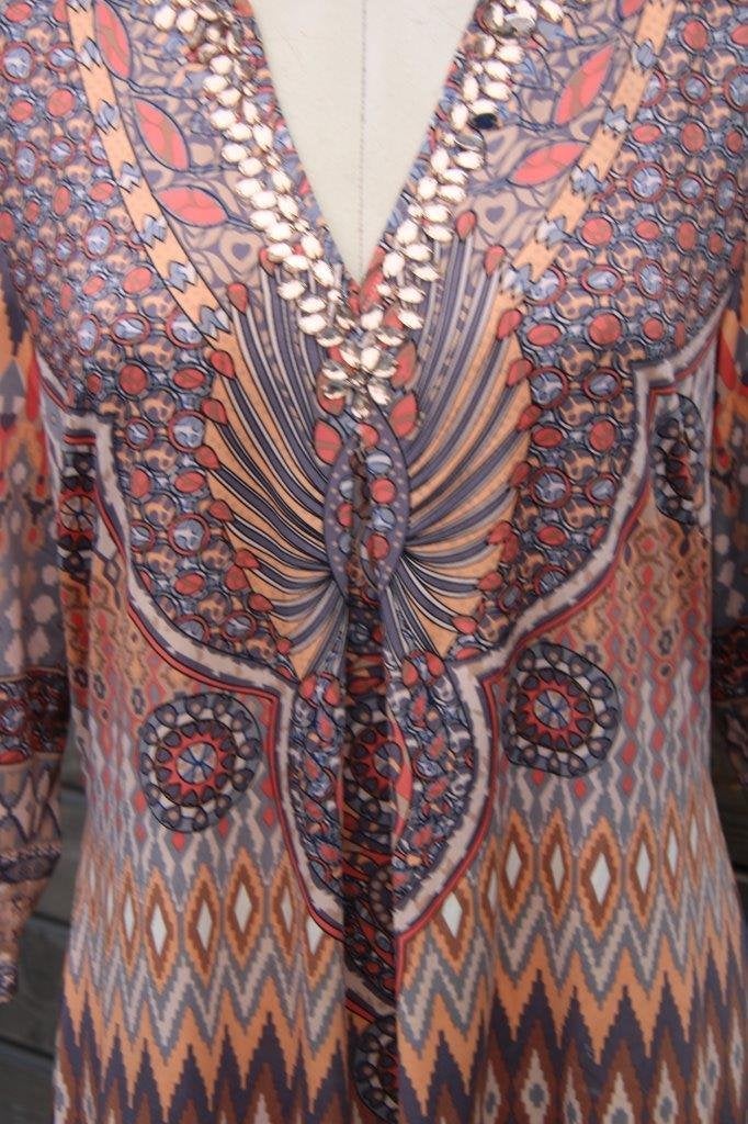 Jurk oranje/ grijs K-Design mt Xl Vaste prijs, K-design, Maat 46/48 (XL) of groter, Oranje, Ophalen of Verzenden