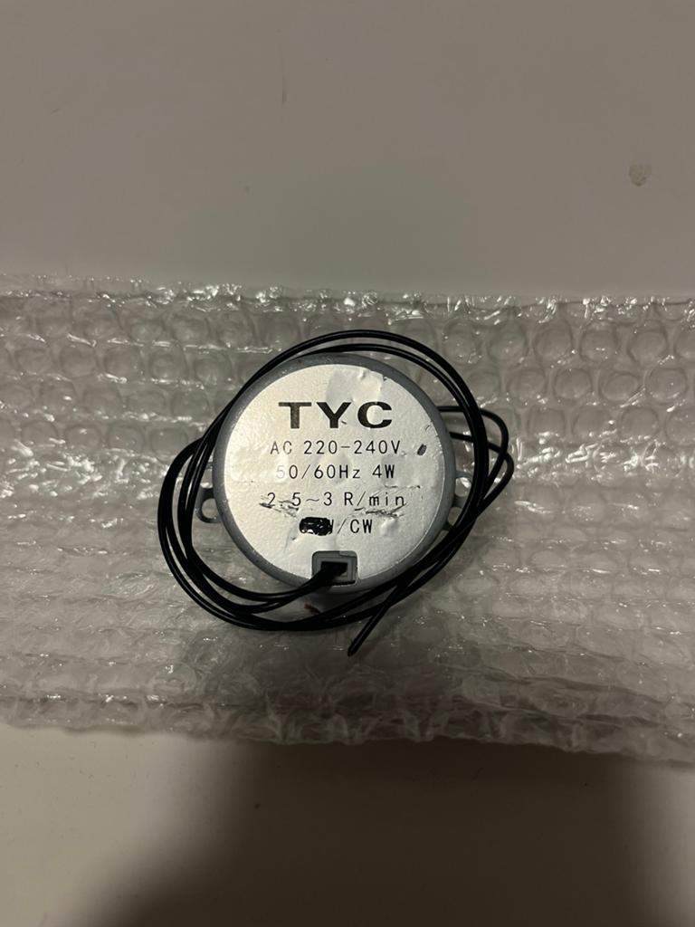 TYC AC 220-240V 4W Synchrone Motor 2.5-3 R/min CW, Witgoed en Apparatuur, Ophalen of Verzenden, Zo goed als nieuw