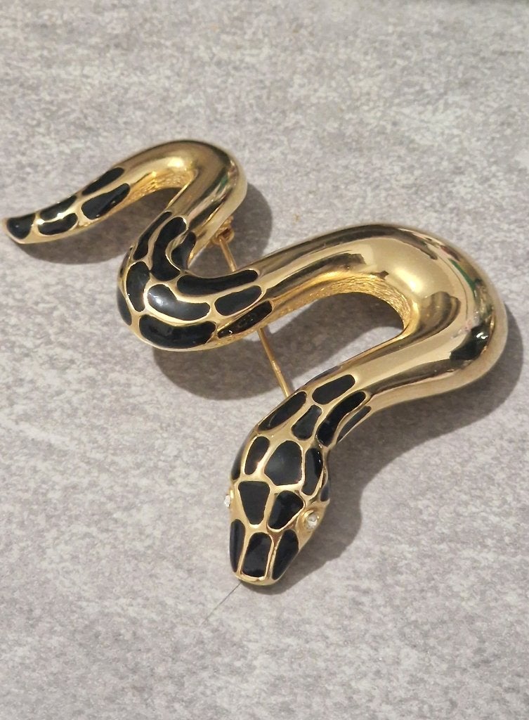 Twee opvallende goudkleurige broches, Overige materialen, Gebruikt, Verzenden, Goud