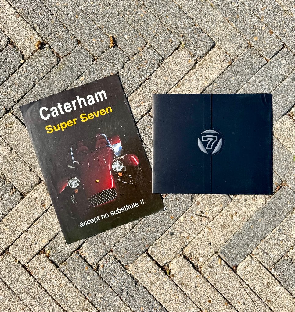 Caterham super 7 brochure's | 2 stuks in 1 koop, Ophalen of Verzenden, Zo goed als nieuw, Overige merken