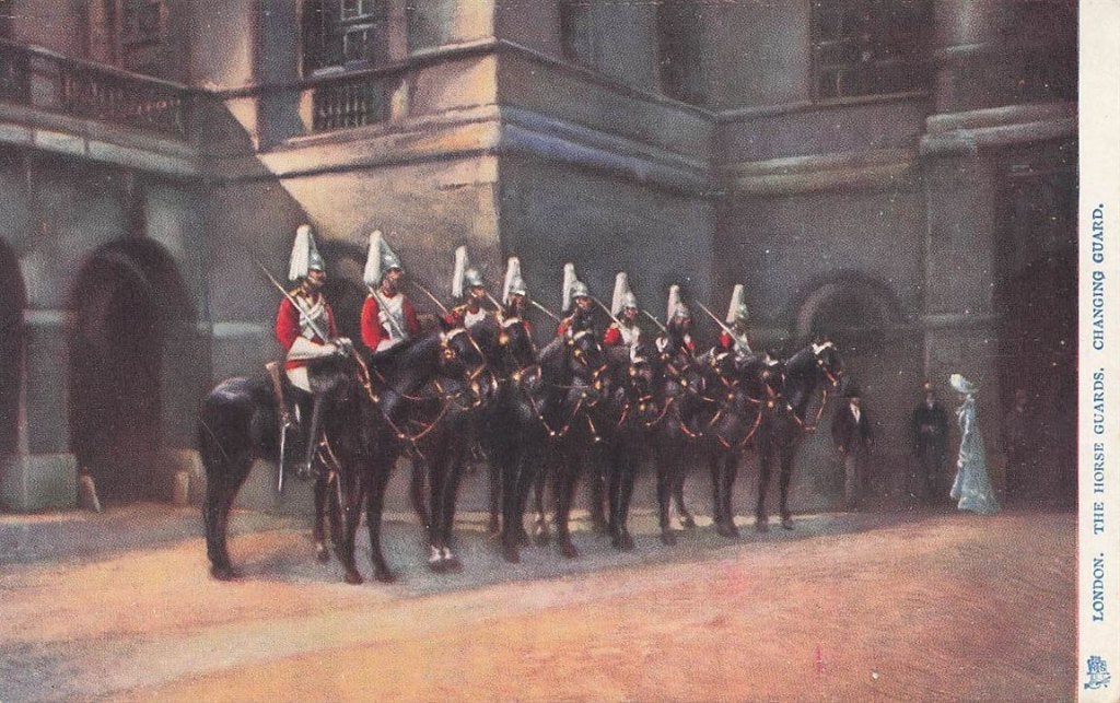 702-316-005 London The Horse Guards Changing Guard, Verzenden, Voor 1920, Engeland