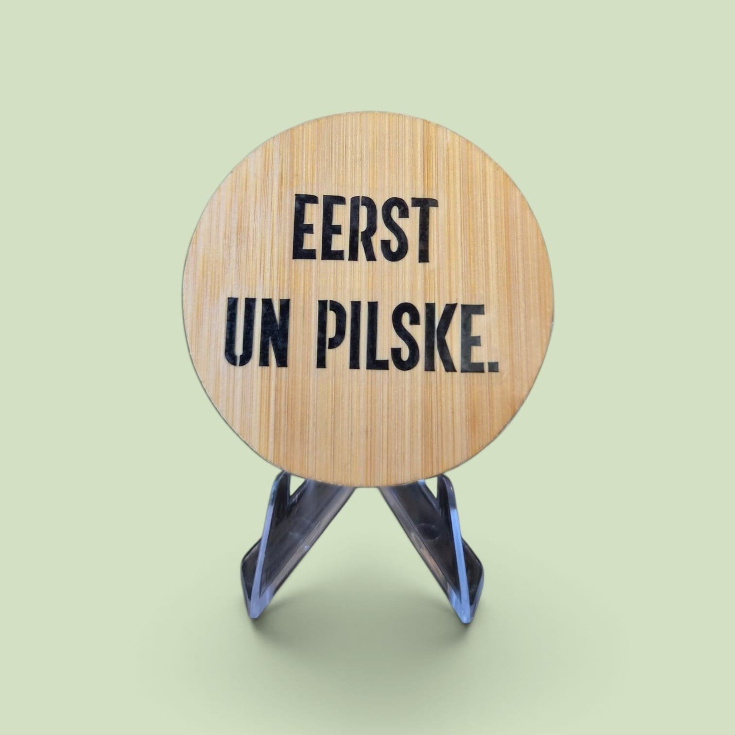 bieropener met tekst, Huis en Inrichting, Overige typen, Hout, Nieuw, Ophalen of Verzenden
