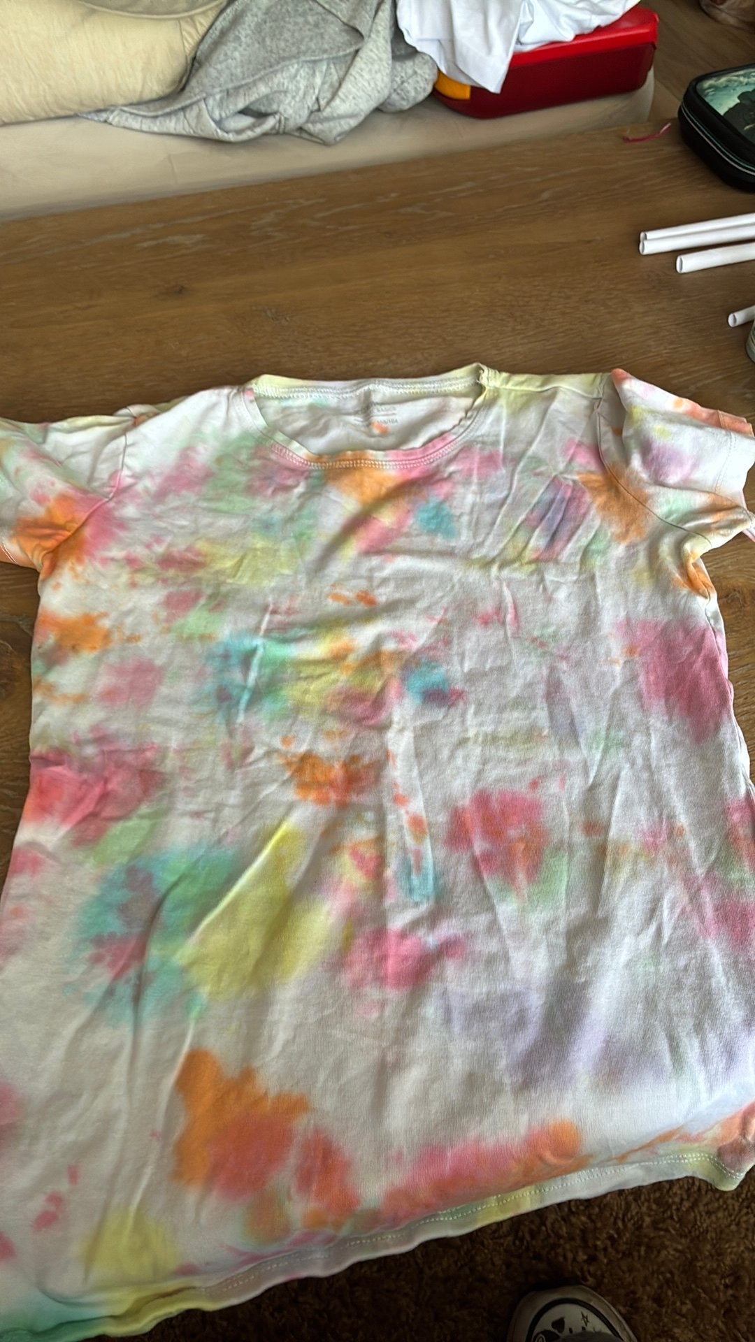 Zelf geverfd tie-dye shirt Zeeman maat 158/164, Ophalen, Gebruikt, Jongen of Meisje, Shirt of Longsleeve