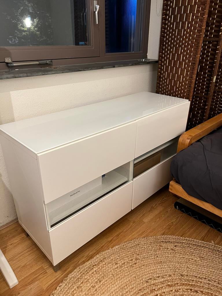 IKEA Besta Tofta kast met deuren en planken, Zo goed als nieuw, 25 tot 50 cm, Overige houtsoorten, Met deur(en)