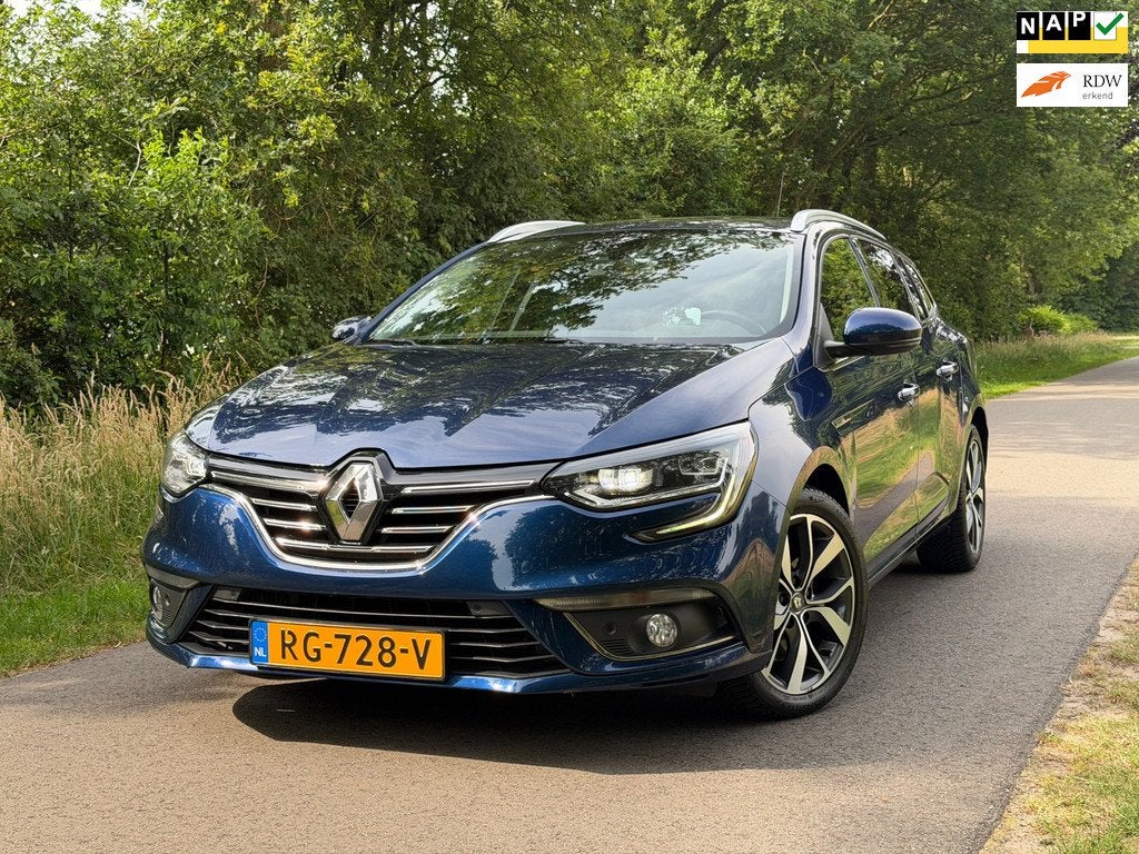 Renault Mégane Estate 1.6 TCe GT | Automaat+Massage stoelen, Auto's, 1618 cc, Gebruikt, 4 cilinders, Blauw