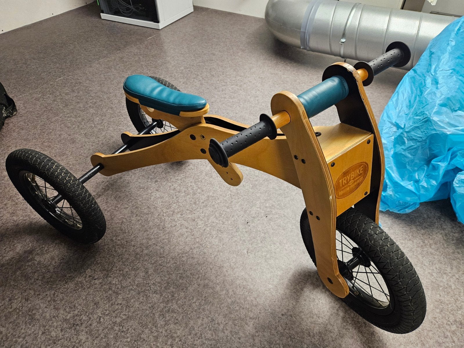 Trybike hout 4-in-1 Loopfiets/Driewieler - Zeer netjes, Ophalen, Zo goed als nieuw, Loopfiets