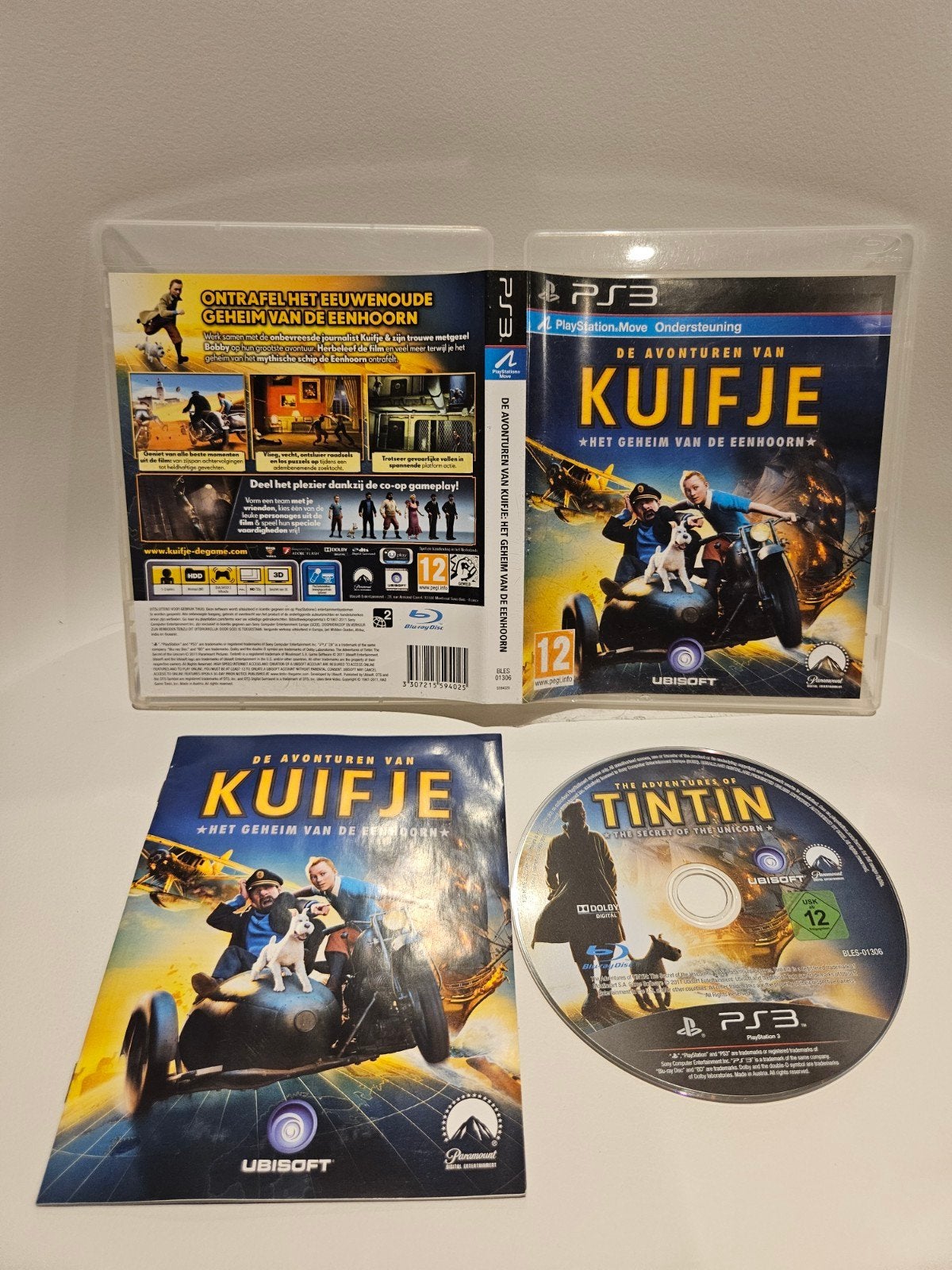 De Avonturen van Kuifje PS3, Avontuur en Actie, 1 speler, Ophalen of Verzenden, Zo goed als nieuw