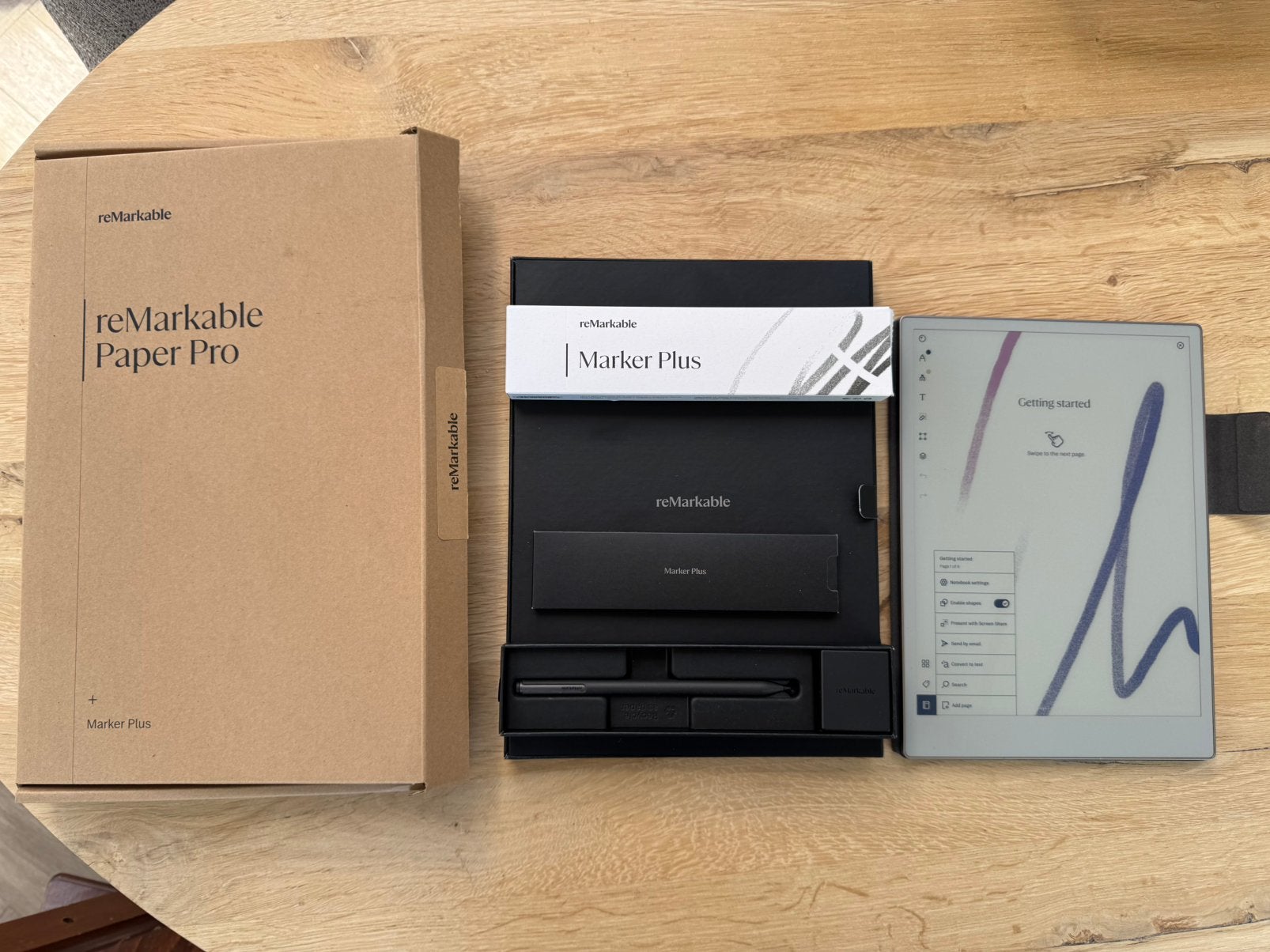 reMarkable Paper Pro + Marker Plus + hoesje | Garantie, Computers en Software, Tekentablets, Zo goed als nieuw, Draadloos, Ophalen of Verzenden